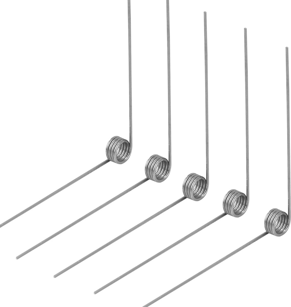 Torsiespringen 0.5 x 3 x 30 mm - RVS 304 - 4 windingen - Ideaal voor precisie toepassingen - ShopVlot
