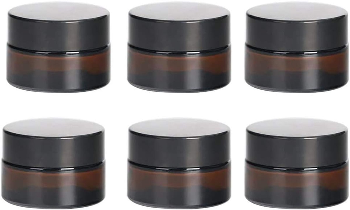 Flessen 5ml - Amber glas - Leeg met deksel en liner - Ideaal voor cosmetica - ShopVlot
