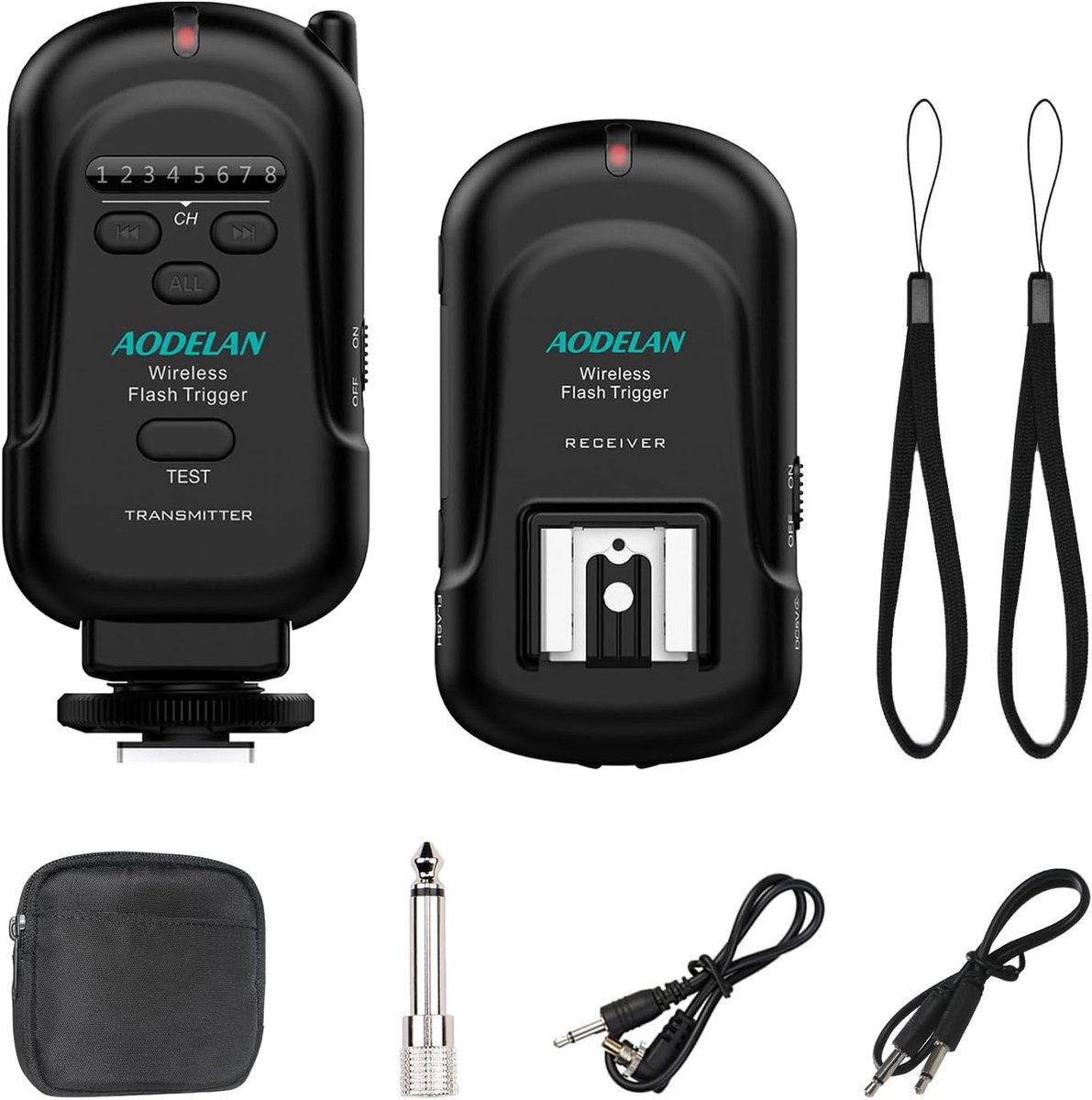 Draadloze flitstrigger set - 8 kanalen tot 200 meter - compatibel met speedlites - ideaal voor fotografen - ShopVlot