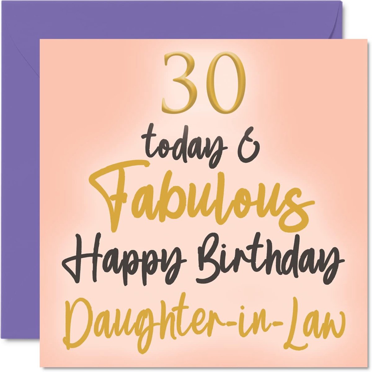 Verjaardagskaart voor Schoondochter - 30 Jaar en Fabulous - Gelukkige Verjaardag van Ouders - ShopVlot