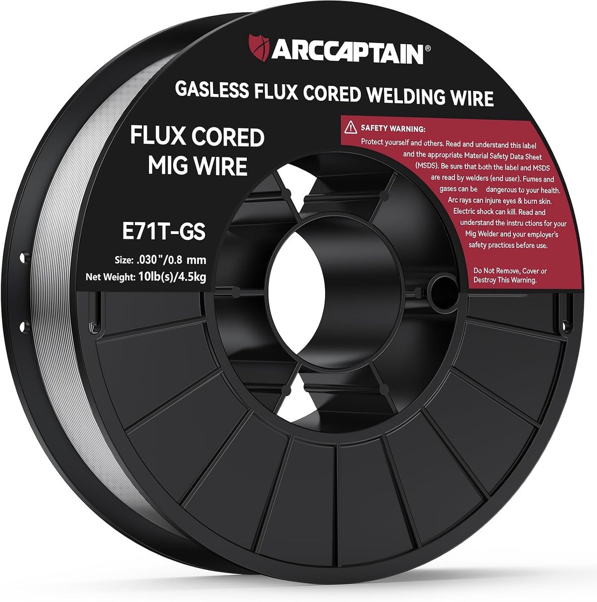 MIG lasdraad 0,8 mm 4,5 kg - E71T-GS flux lasdraad - TÜV goedgekeurd - ideaal voor gasloos lassen - ShopVlot