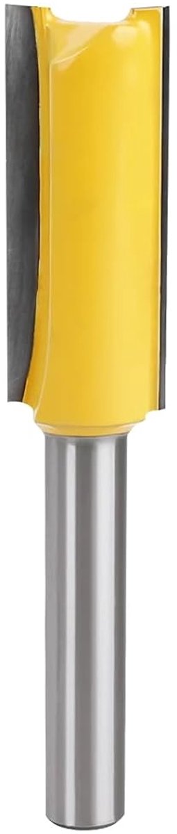 Dubbelkanaalsfrees 12,19 mm - 6,35 mm schacht - wolfraamcarbide - vlak frezen voor houtbewerking - ShopVlot