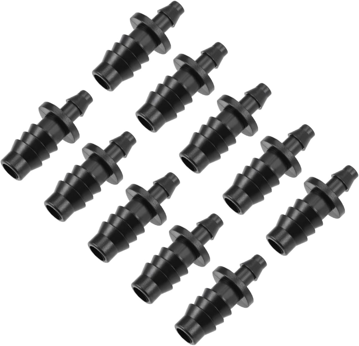 Weerhaak druppelbuisaansluiting 4 mm en 8 mm binnendiameter slang fitting recht voor tuin landbouw irrigatiesysteem plastic 40 stuks