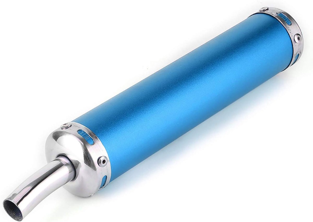 Uitlaatdemper, RVS Uitlaatdemper Demper 20mm/0.8in Gemodificeerde Onderdelen voor 2 Taotorfiets Zwart (Blauw)