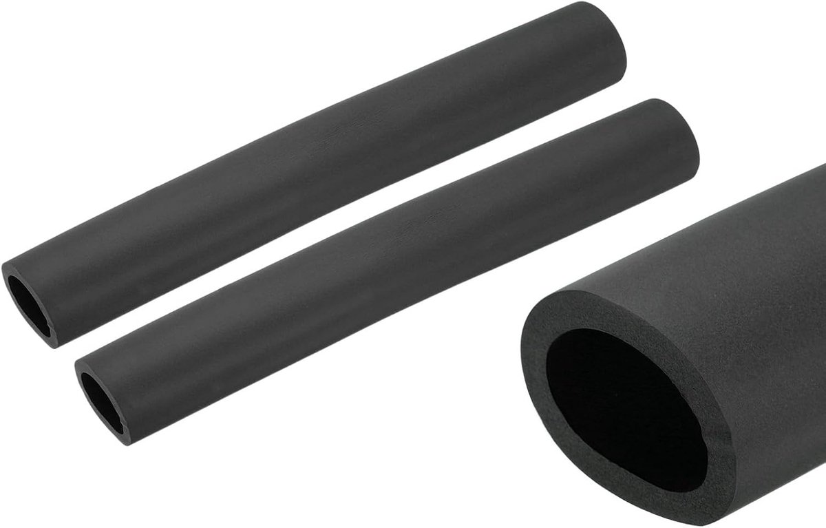 Buisisolatie van 25 mm, 2 stuks, 25 mm ID 1 3/8 inch (35 mm) OD-schuimslang voor gripondersteuning, zwart