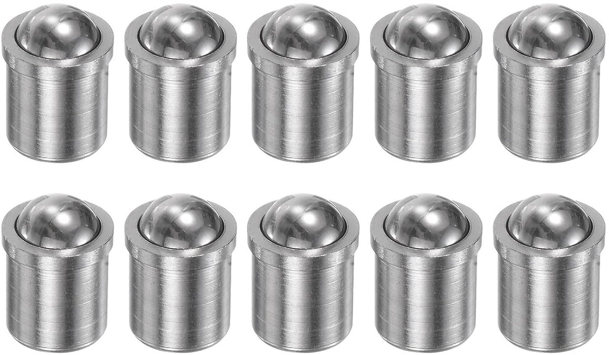 10 stuks kogeldrukstiften, 6 x 7 mm, 304 roestvrij staal, precisie-positioneringskralen, kogelpunt, veerdrukstiften, kogelhengel voor deurmechanische apparaten, klemmen, meubels