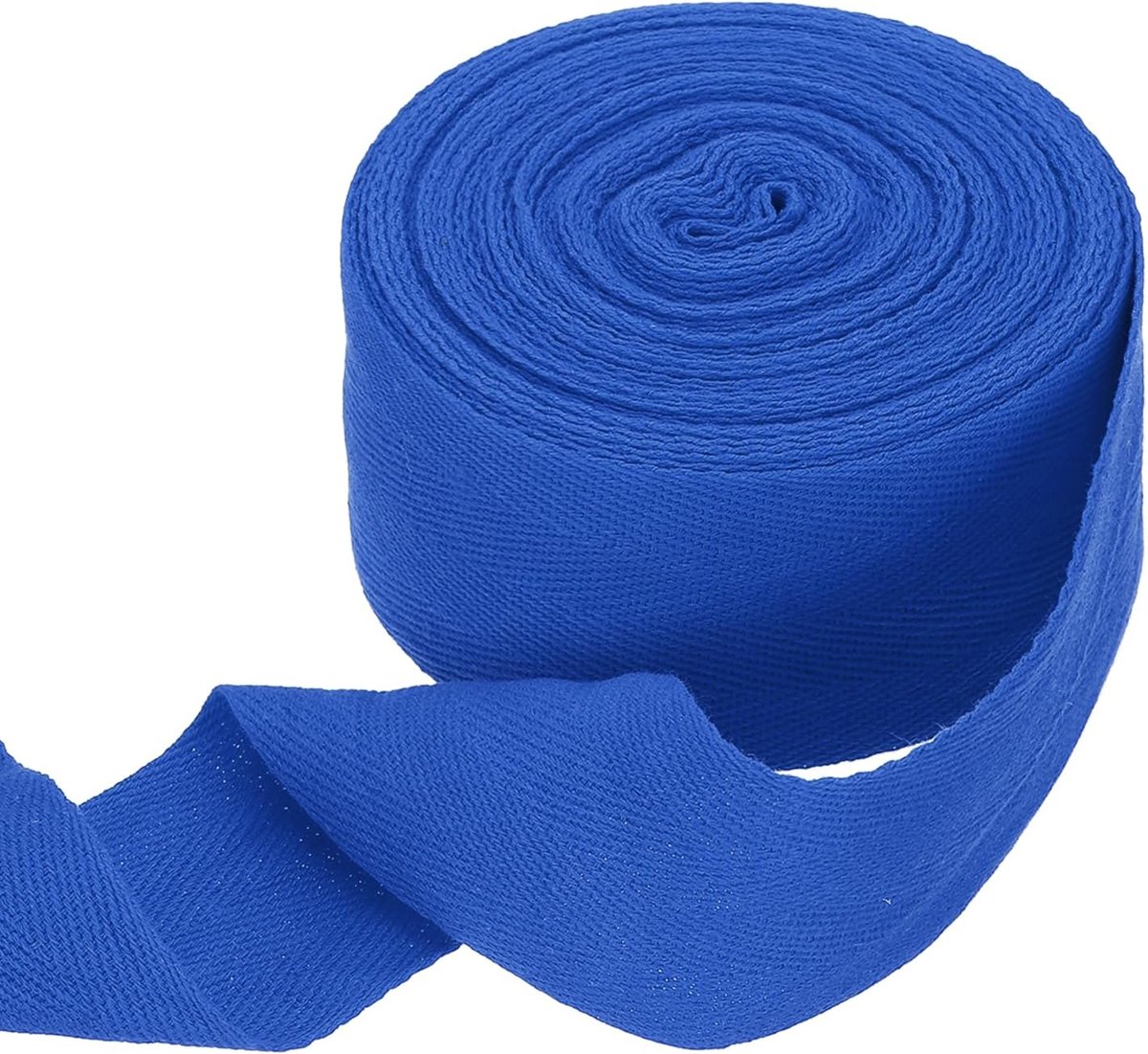 Katoenen lint, koningsblauw, 50 mm x 10 m, visgraatpatroon, keperband, fijn weefsel om te naaien, accessoires voor knutselen, geschenkverpakking, geschenkkleding