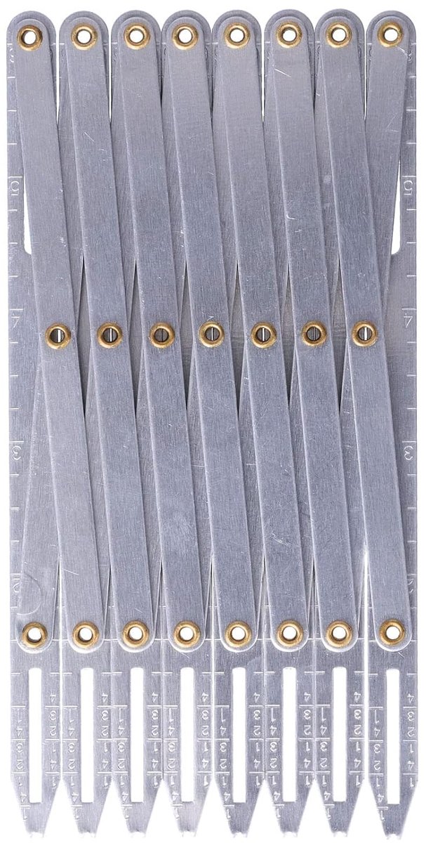 Naaimeter, upgraded aluminium materiaal roestvrij verstelbare lengte multifunctioneel, Aluminium Naaimeter, voor naaien gordijnaccessoires en DIY projecten, zilver, verstelbare lengte, 1 stuk