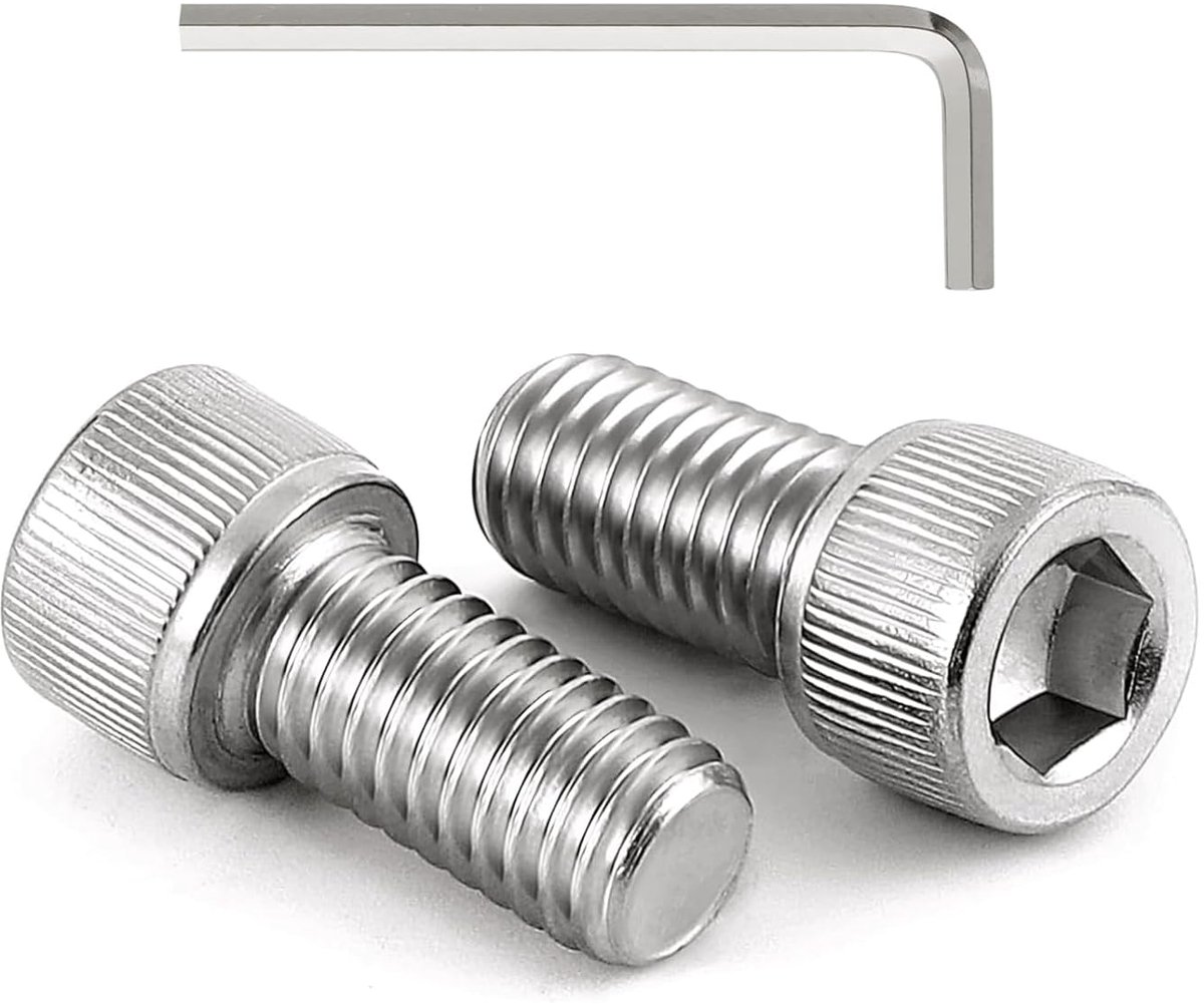 50 stuks M2,5x8 schroeven, cilinderkopschroeven, cilinderschroeven met zeskantinbus, vlakkopschroeven, roestvrij staal A2 V2A, volledige draad, zeskantschroeven met sleutel