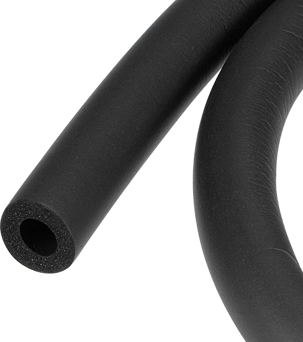 sourcing map Fitnessapparaat anti-slip handgreep schuimgreep 10 mm binnenzijde 5 mm wanddikte 1,5 m zwart