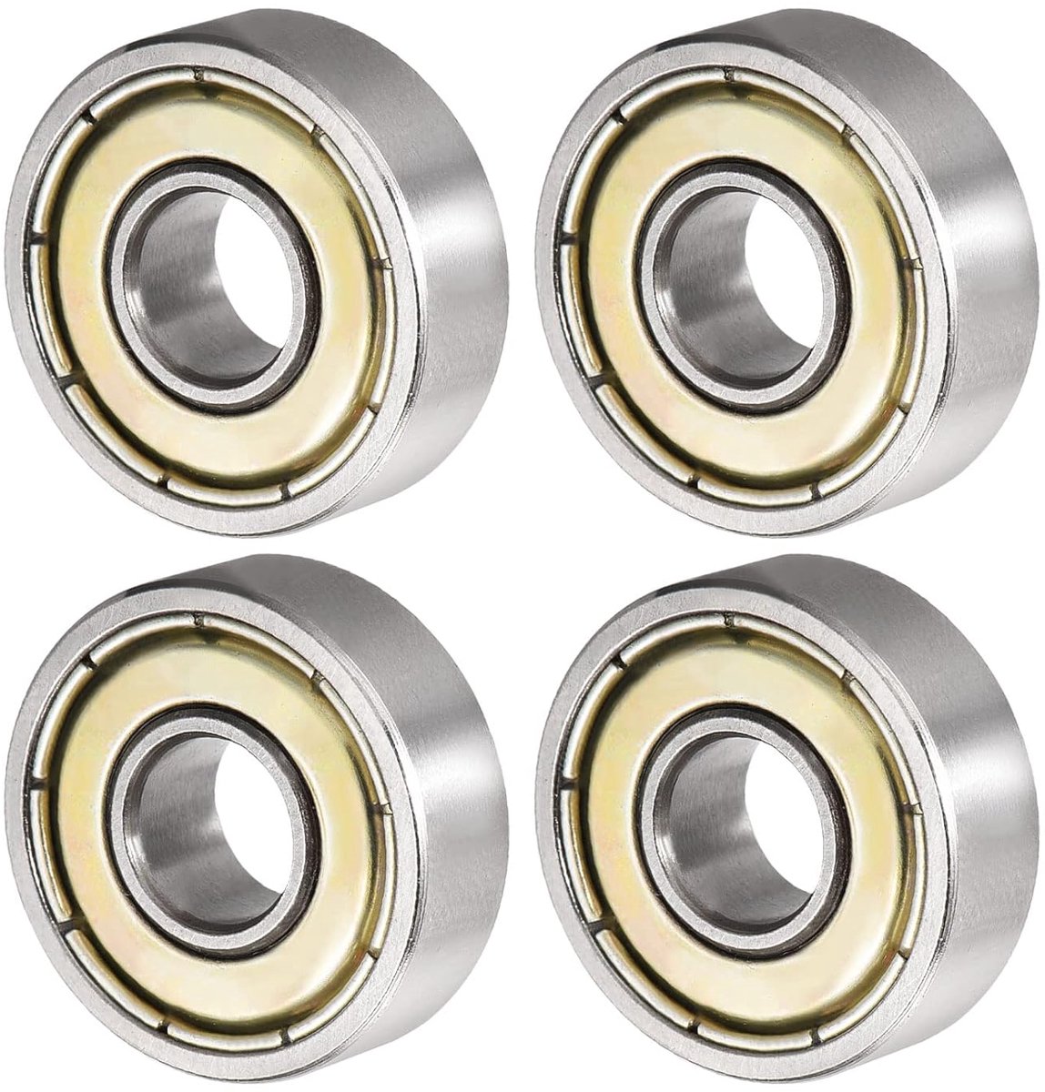 Lagers x 4 stuks hoog koolstofstaal voor machines en gereedschappen dubbel stofdicht