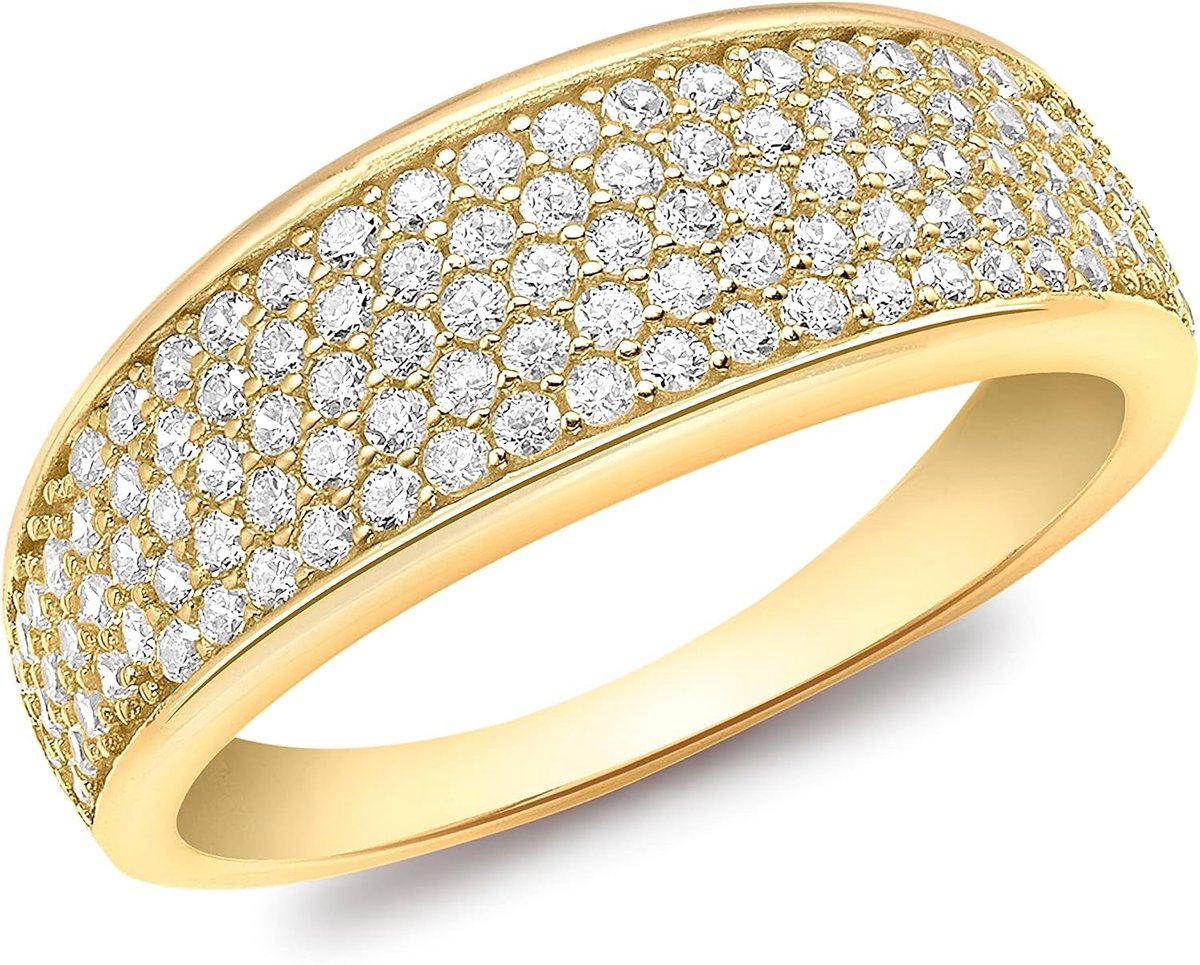 Pave Set Tapered - Zirconia transparant rond geslepen