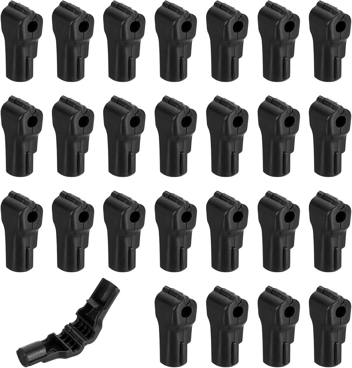 50 stuks Peg Hook Lock, 6 mm pegboard display haak stop sloten voor het vastzetten van de lading (zwart)