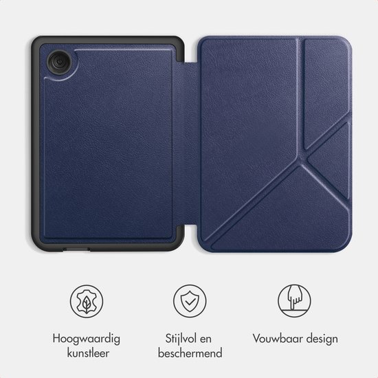 iMoshion Ereader Cover / Hoesje Geschikt voor Kobo Clara BW / Kobo Clara Colour - iMoshion Origami Bookcase e-reader - Donkerblauw van iMoshion — afbeelding 2