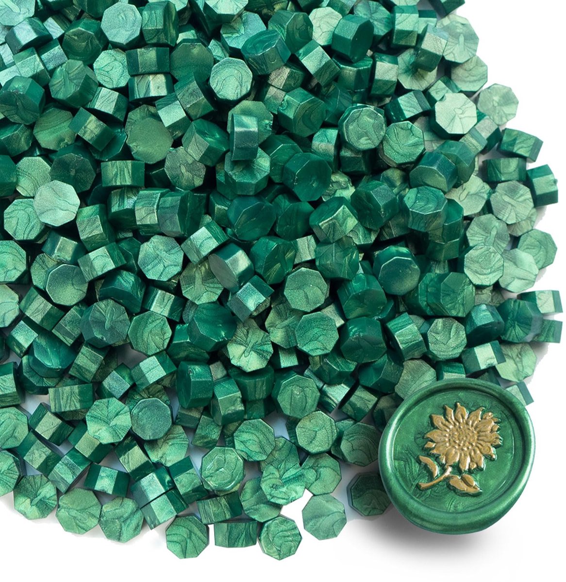 Wax Seal Beads - 520 Verde Pino Zegellak Parels voor Brieven, Wenskaarten, Wijnflessen & Knutselen | Professionele Kwaliteit voor Trouwkaarten & DIY Projecten