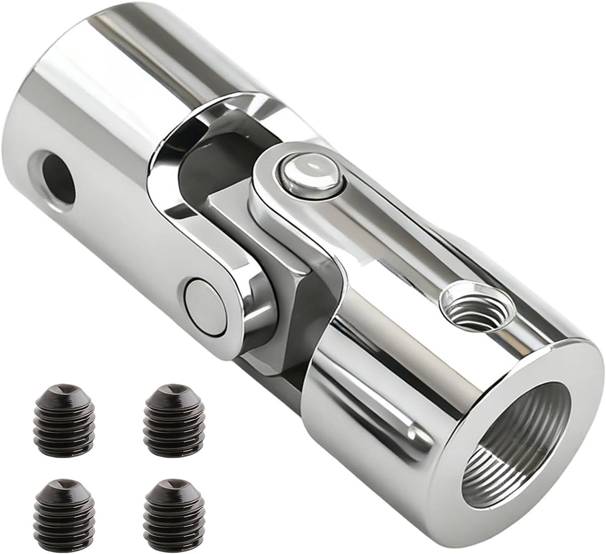 vrouwelijk, Ø 12 mm, M5 voor rolluiken, scharnierend van vernikkeld staal F781E, compatibel met crank en ladeuitgang voor reparatie van handmatige jaloezieën