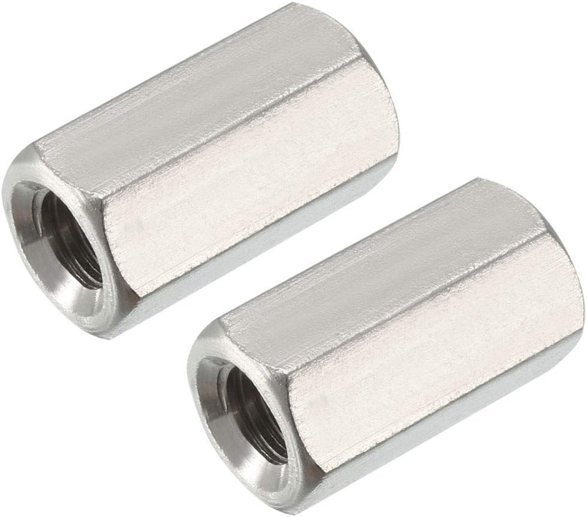 Sourcing map 2-delige set M16 X 2 50 mm roestvrij staal 304 metrische zeskantmoer wartelmoer M8x24mm