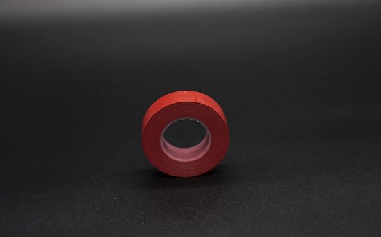 Rode neusband, isolatieband in doos, 20 m x 19 mm. van rode — afbeelding 3