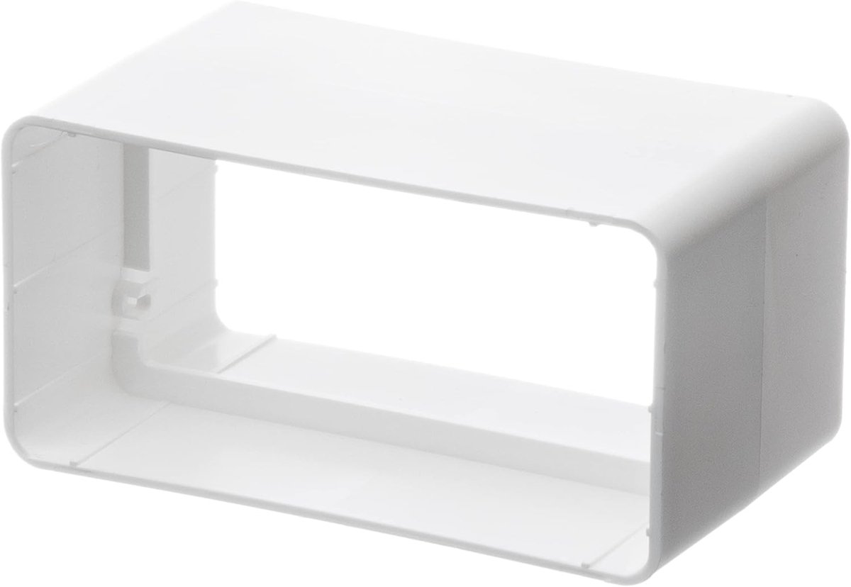 110 x 55 mm kunststof kanaalconnector voor vlakke kanaalventilatiesystemen - verbindingsstuk
