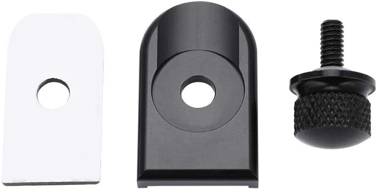 Zittingbout Schroefafdekkingsset Zwart aluminium Bouttab voor achterbank Schroefbevestiging Knopafdekkingsset voor 1996-2017(Zwart)