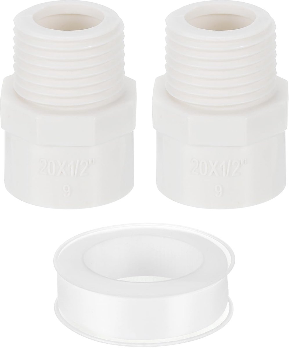 PVC slangkoppeling 20 mm - mannelijke schroefdraad - koppelingsadapter - ideaal voor irrigatie - SnelShoppen