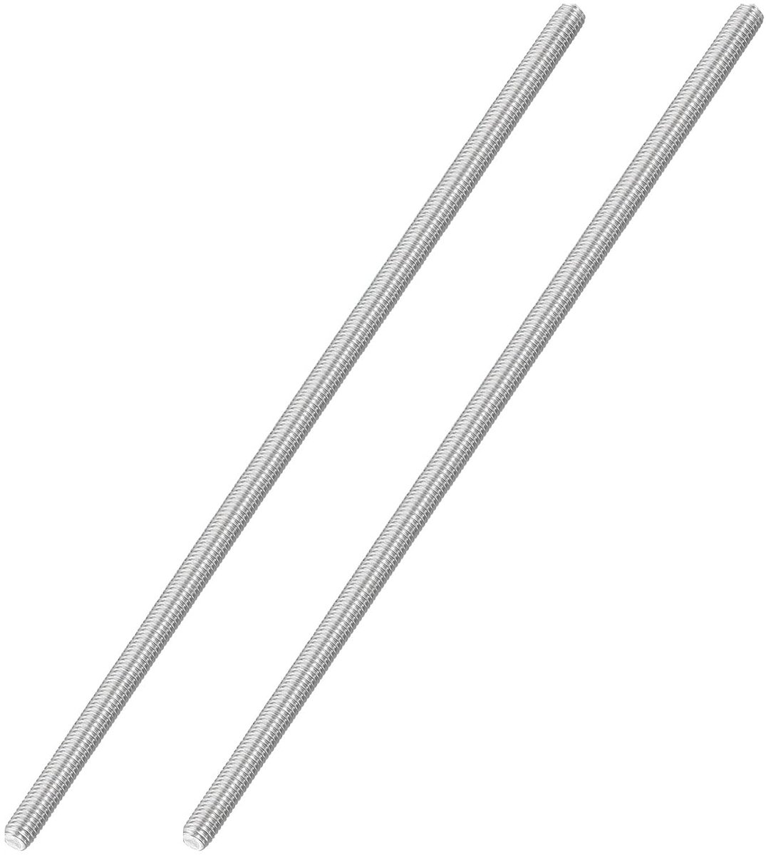 M6 x 200 mm stang met volledige schroefdraad, 2 stuks 316 roestvrij staal, lange schroefdraadschroef 1 mm schroefdraadhelling rechtse schroefdraad voor meubelmontage en bevestiging