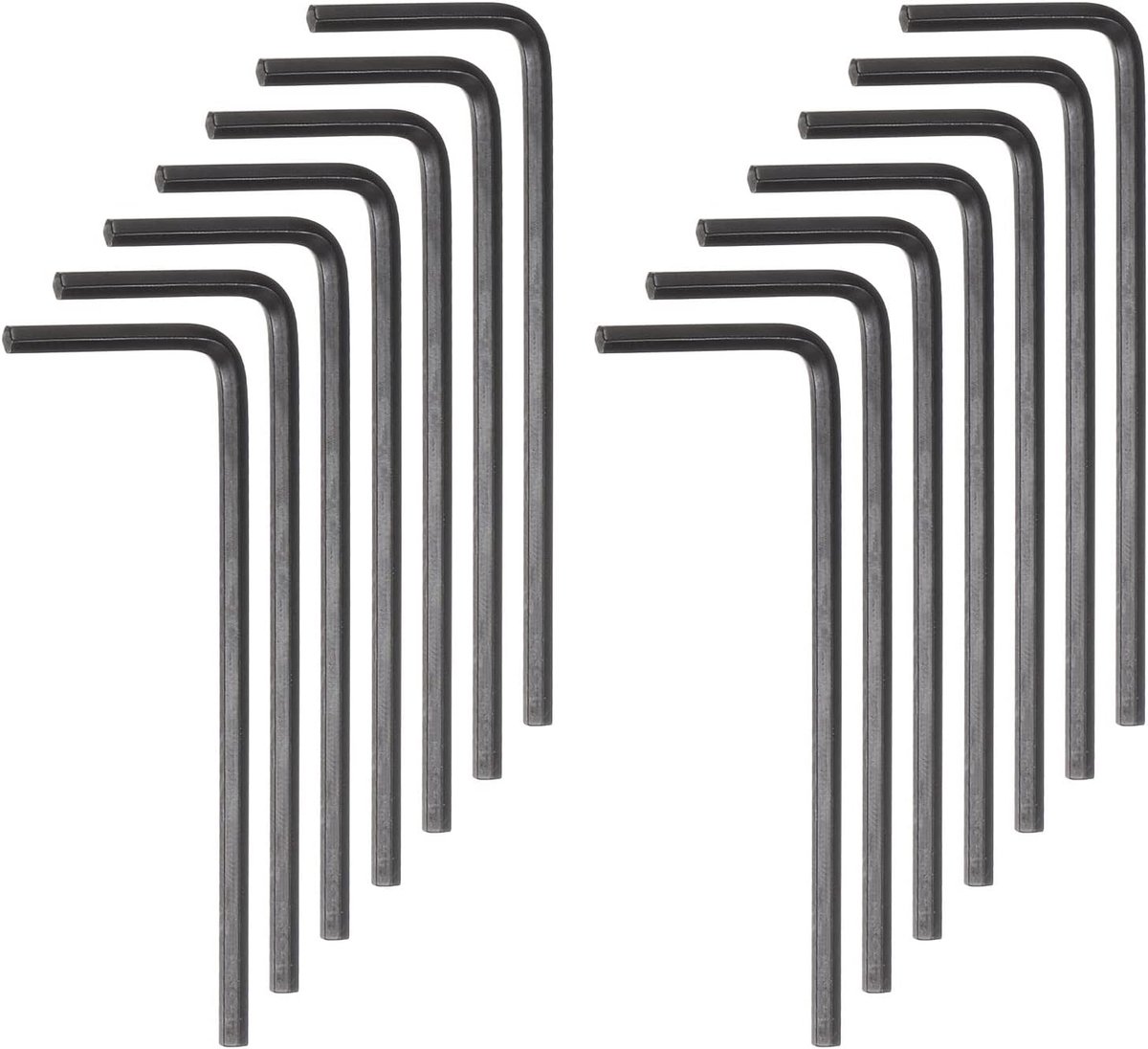 30 stuks zeskantsleutels 2 mm metrisch CR-V L-vorm zeshoek reparatiegereedschap