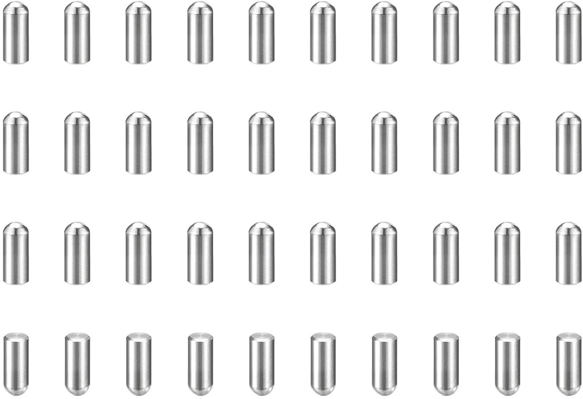 70 stuks cilinderstiften, 2,6 mm x 6 mm metalen pen, 304 roestvrij staal, cilindrische ronde kop, plugstiften, paspen voor gereedschapsbouw, machinemontage en apparatuur