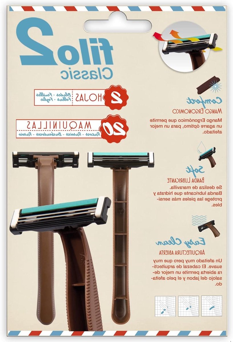 Scheermesjes - Wegwerpmesjes - Glad Scheren - Hydraterende Glijstrip - 3 pakken van 2 - Blauw