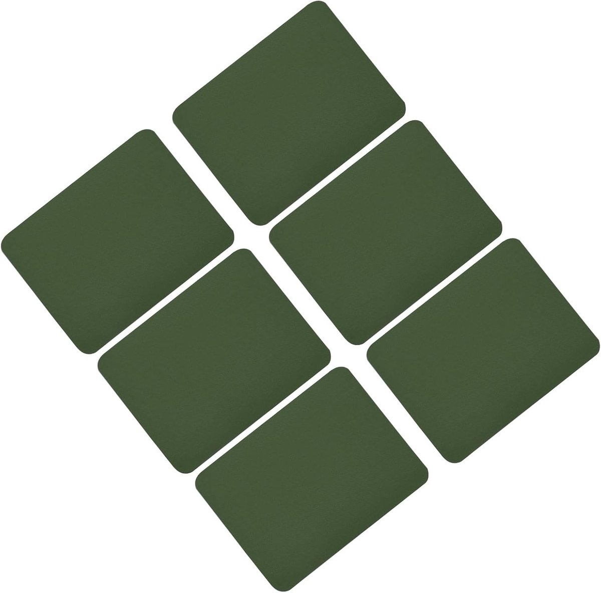 sourcing map 6 stuks opstrijkbare patches, stof, reparatiepatches, opstrijken, reparatie, stof, legergroen, 12,5 x 9,9 cm, voor kleding, reparatie, broeken, tassen, gaten, reparatie en decoratie
