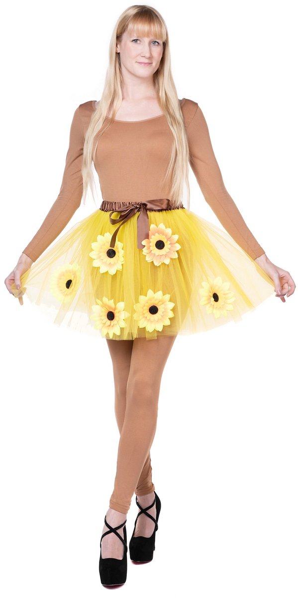 Zonnebloemen rok - Kostuum Pruik Voor Carnaval & Halloween