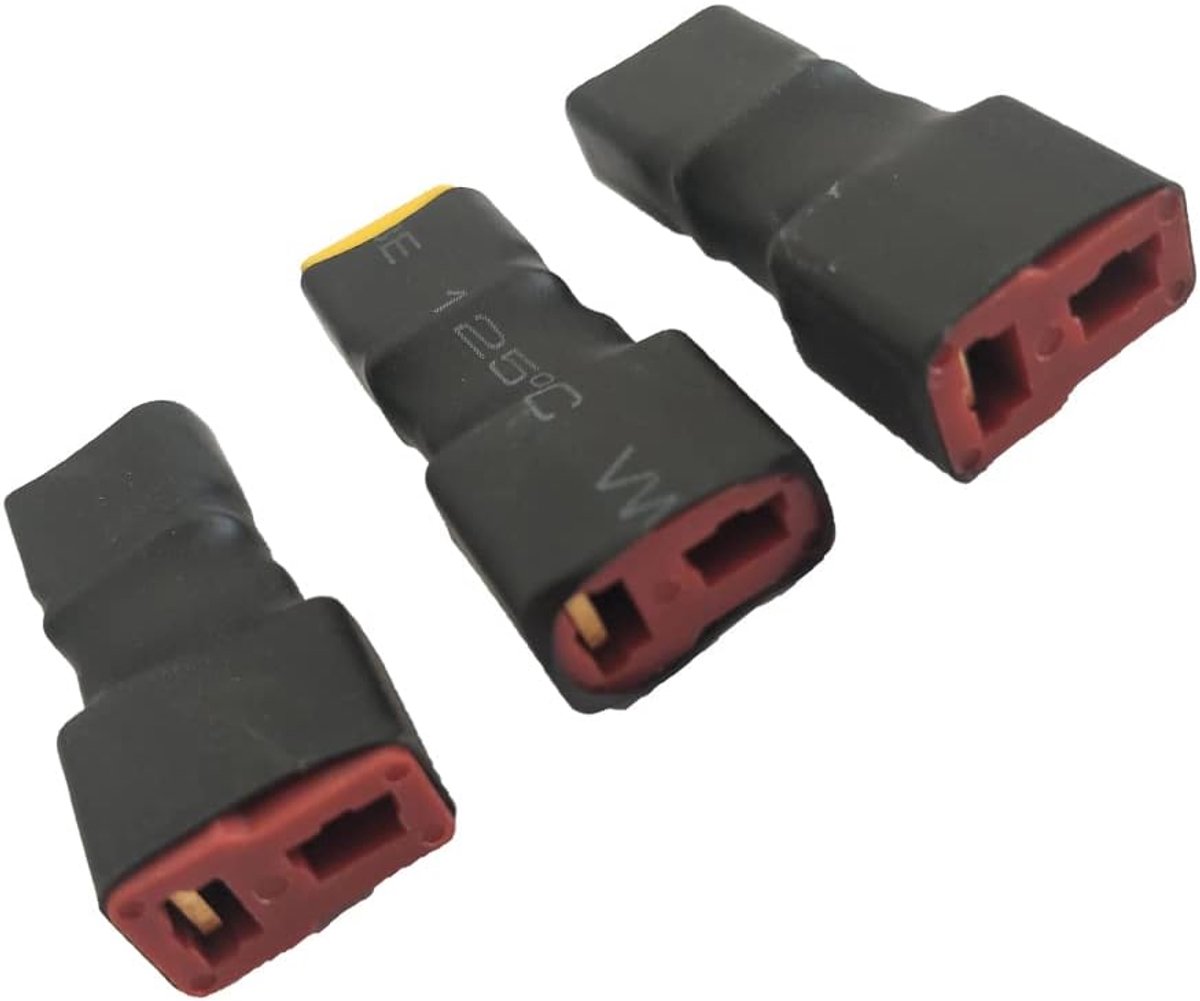 3 stuks Deans T-stekker vrouwelijke stekker naar XT30 mannelijke stekker adapter voor RC Lipo-batterij