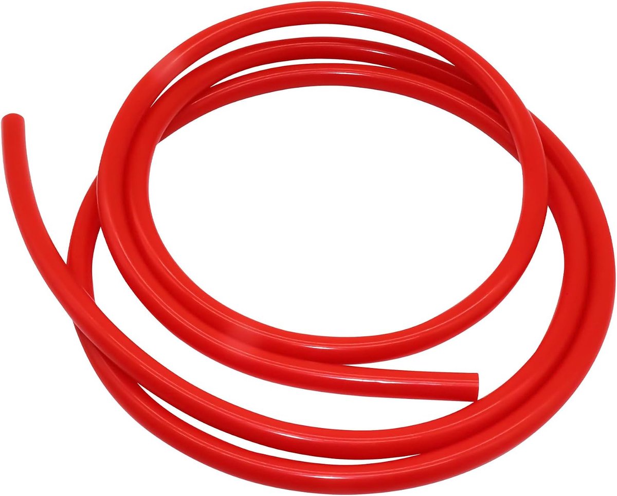 Siliconen Buis 10 mm ID 16 mm OD 3 mm Muurdikte 3 Meter (9.8FT), Siliconen Slang Vacuümslang voor Lucht Water Transfer (Rood)