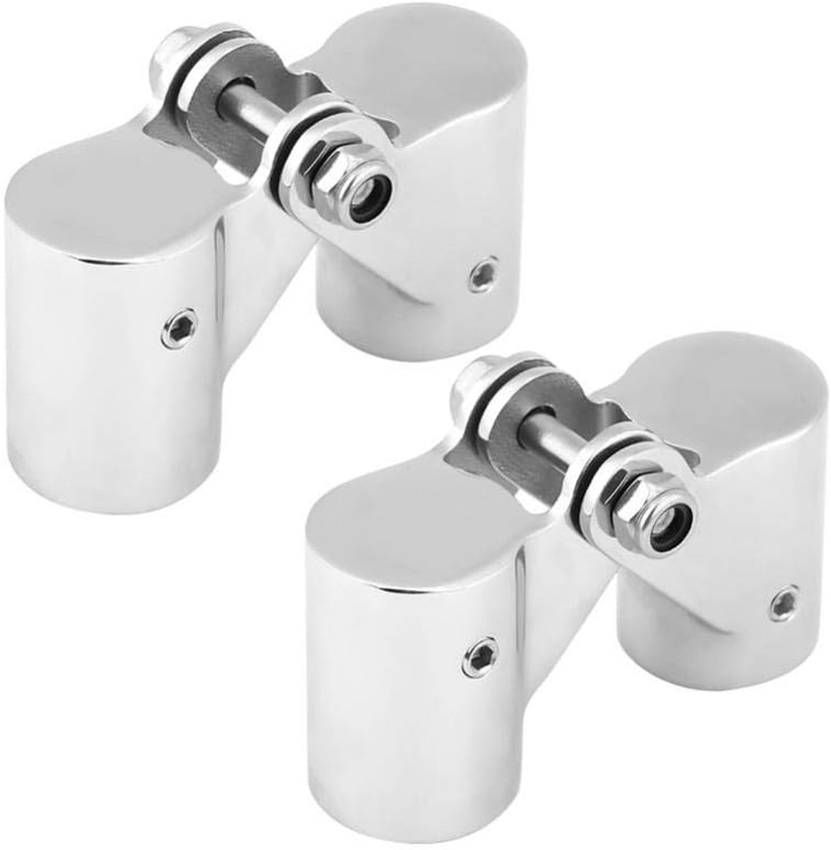 Roestvrijstalen opvouwbare zwenkverbinder, bootrail, buisschroefverbindingen voor marinejacht (22 mm buitendiameter)