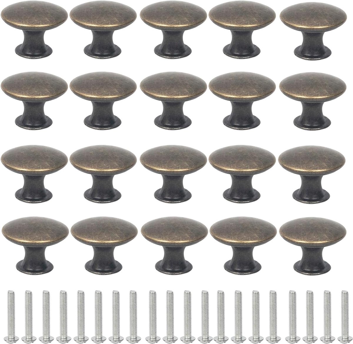 Knoppen lade dressoir knoppen, lade trekt deurgrepen knoppen (bronzen kleur 20 stuks)