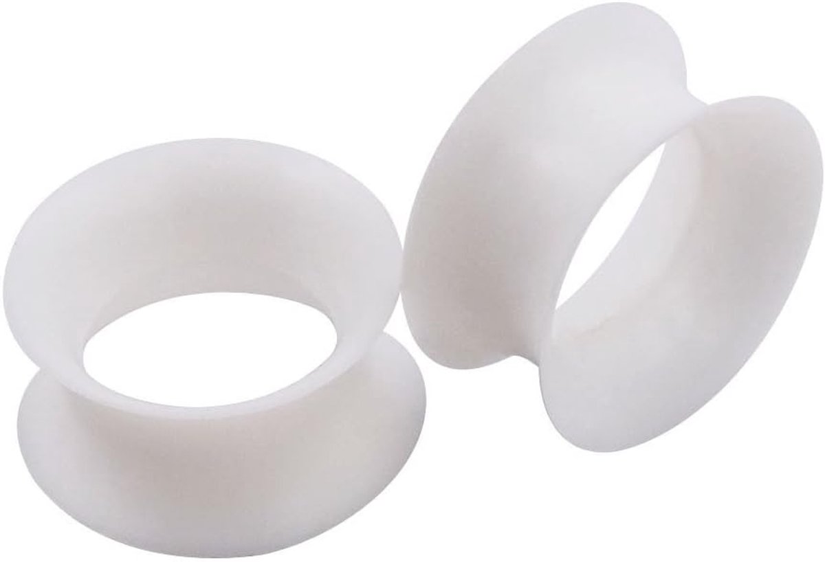 Siliconen oortunnel, extra zachte plug, piercing sieraden, 2 stuks, 3 - 25 mm