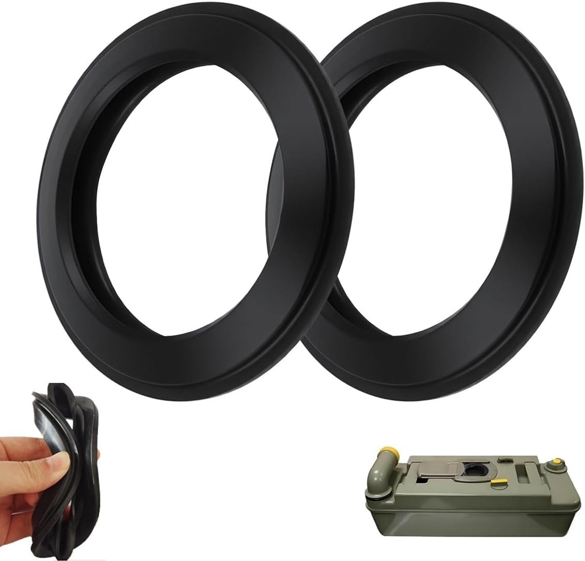 2 stuks RV toiletafdichting compatibel met Thetford C2, C3, C4, C200, C250, C260, C400 & C500, waterdichte schuifafdichting als reserveonderdeel voor campingtoiletten, caravans en campers