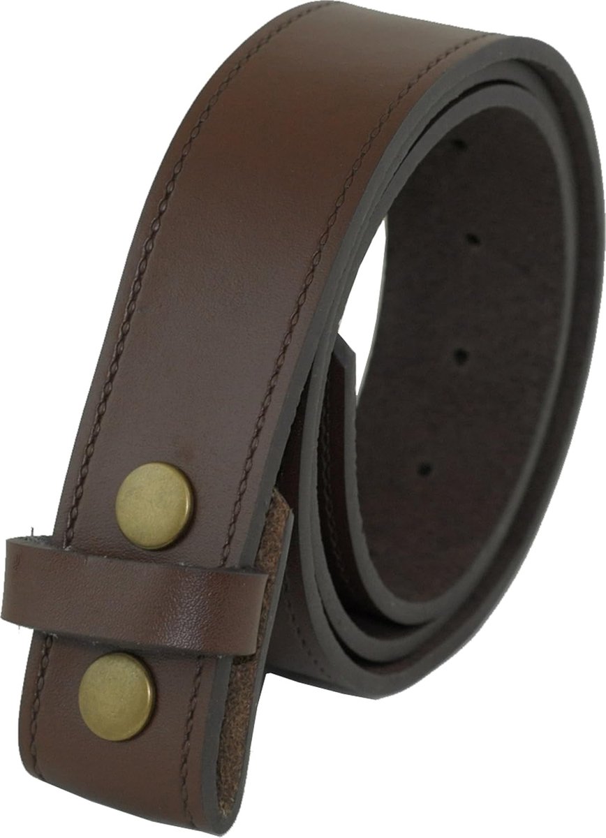 Ridge Echt Leer Druk Stud Snap On Riem 40mm Breed Zwart of Bruin