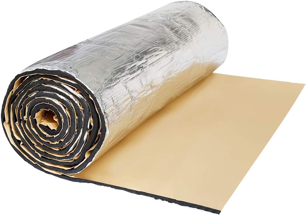 Isolatiemat auto motor geluidsisolatie 236 mil 10,76 mqft isolatie geluidsisolatie warmte-isolatie 6 mm x100cm x100cm