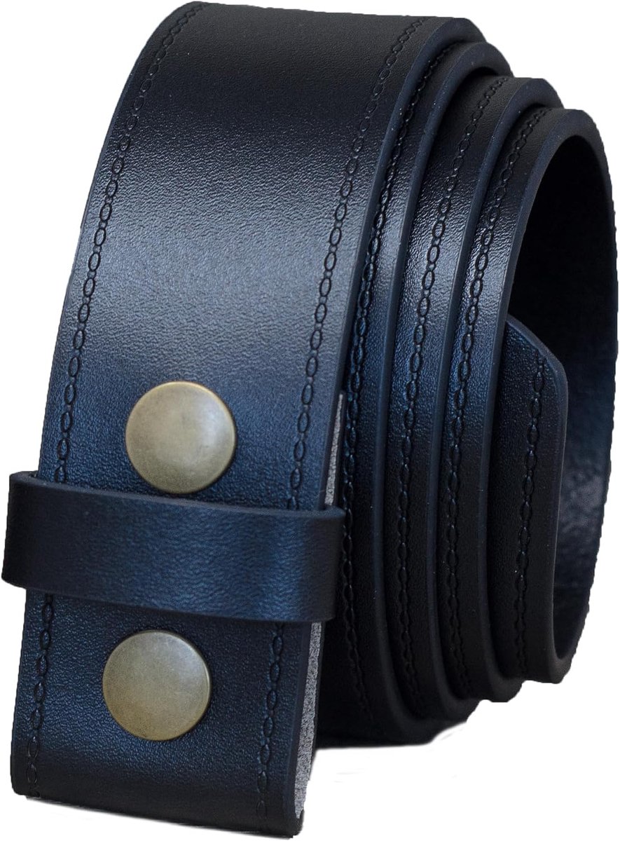 Ridge Echt Leer Druk Stud Snap On Riem 40mm Breed Zwart of Bruin