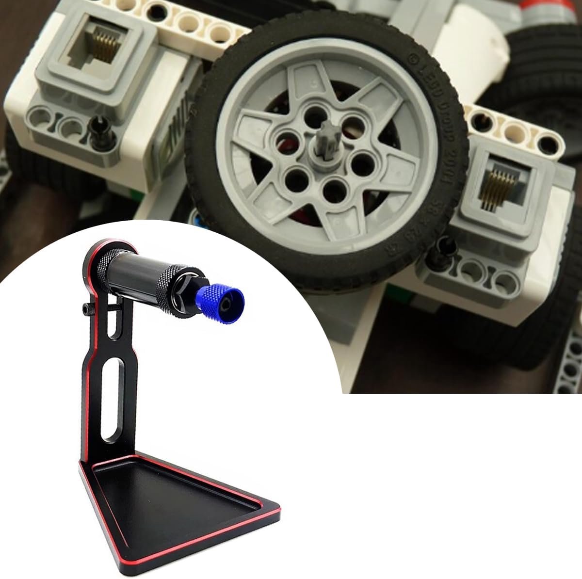 Model Auto 12mm 17mm Hex Velg Banden Balancer Duurzaam Metalen Gereedschap voor 1/6 1/7 1/8 1/10 Schaal Voertuigen Zwart en Rood