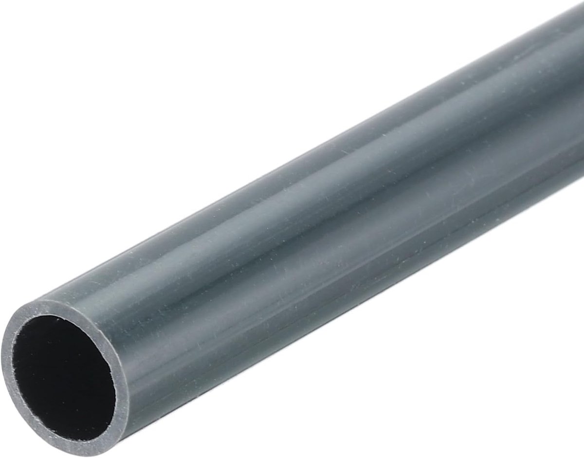 Ronde stijve pvc-slang, 8 mm, ID, 10 mm, OD 8 inch, lengte, donkergrijs, zeer sterk, voor waterleidingen, handwerk, kabelmantel