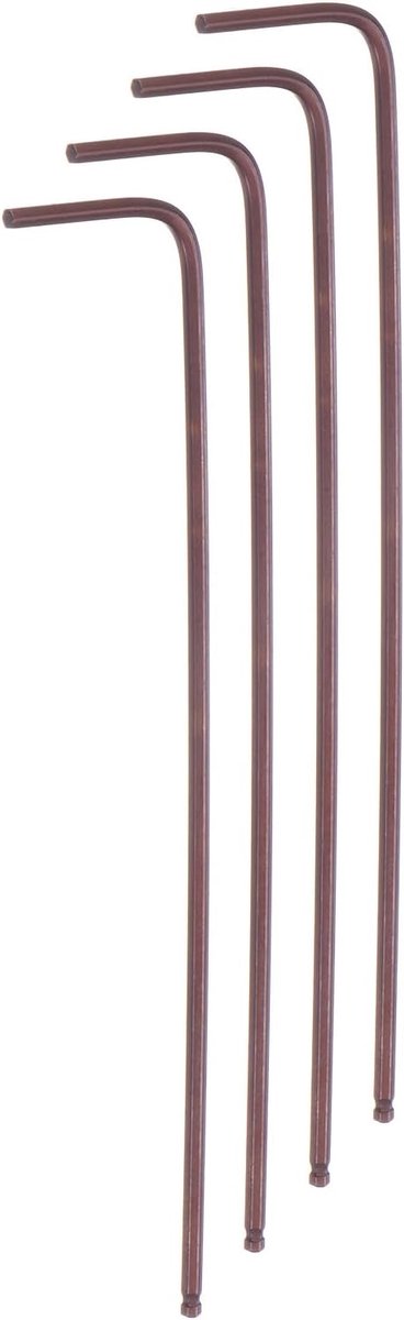 4 stuks kogelkop-zeskantsleutels 1,5 mm reparatiegereedschap voor metrische inbussleutels met lange arm vorm L van S2-staal voor huisreparaties, rood