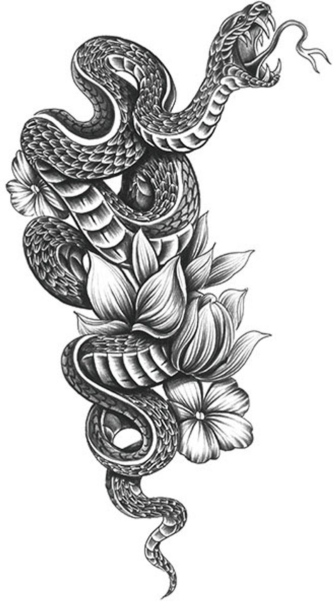 Tijdelijke tattoo slang 3 dagen
