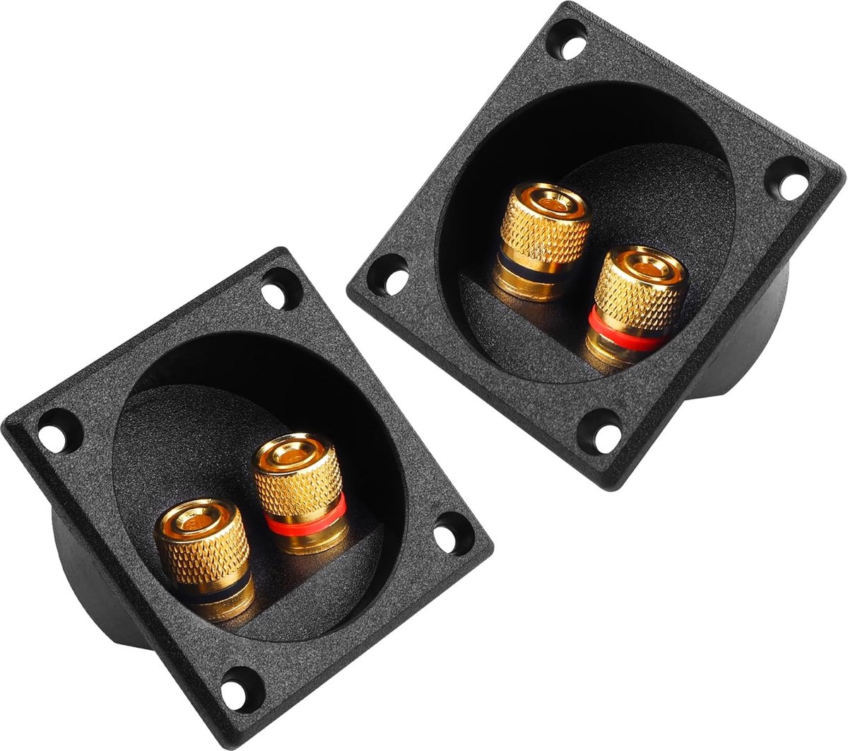 Speakerklem 57 x 57 mm - 2 Weg Aansluiting - Geschikt voor Subwoofer en Speakers - Ideaal voor DIY Projecten - SnelShoppen