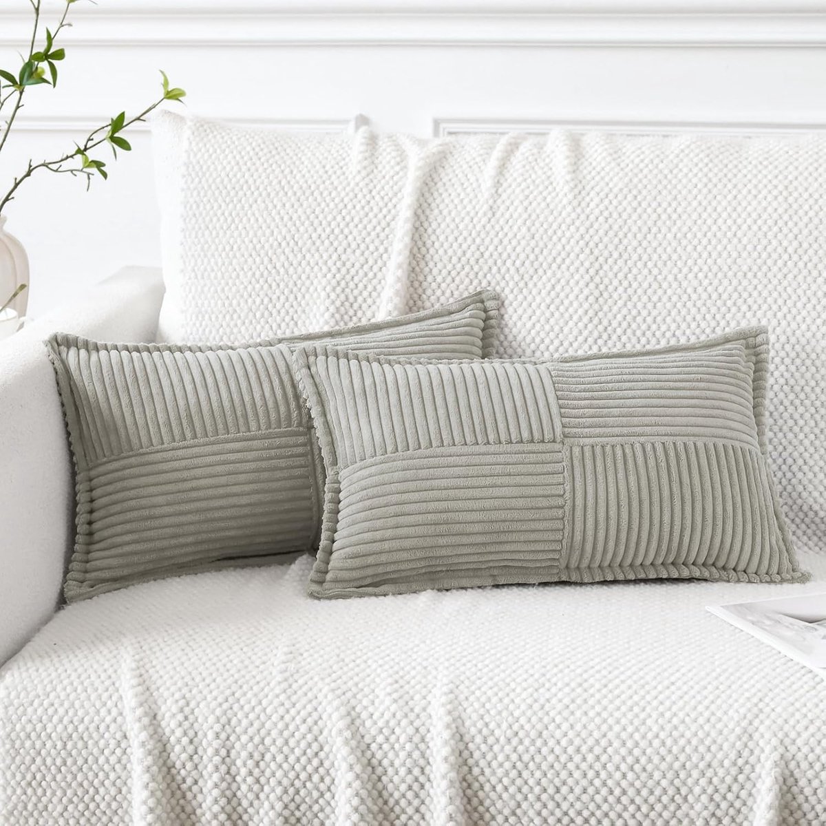 Kussenhoezen 30x50cm - Moderne Corduroy - Set van 2 - Decoratief en zacht voor thuis - SnelShoppen