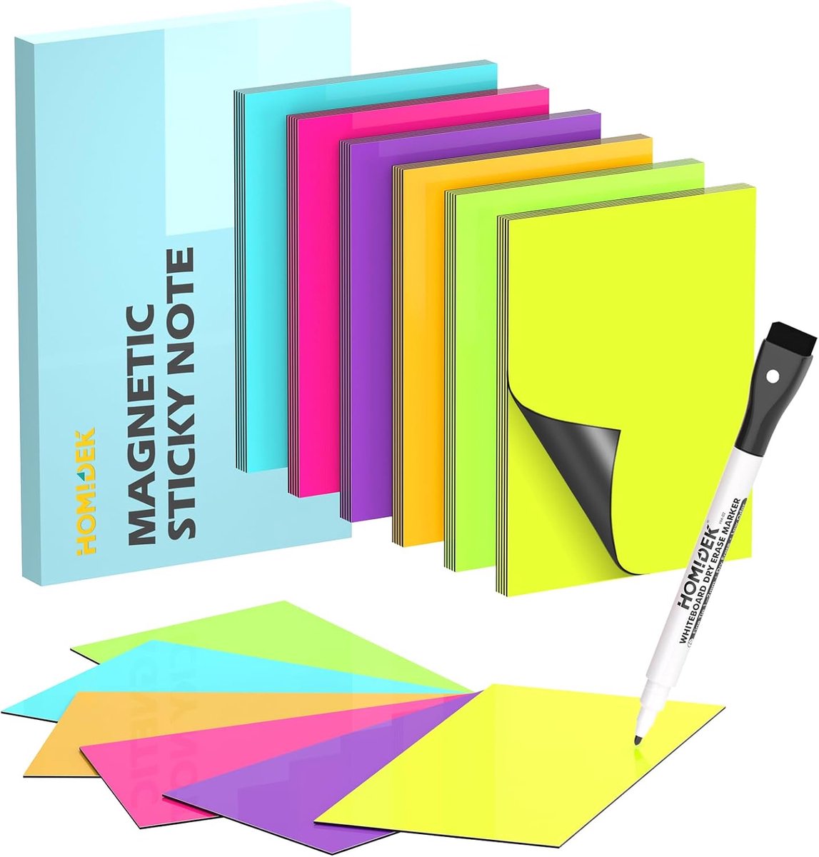 Magnetische strips schrijfbaar 30 stuks - 127 x 75 mm - magnetische borden - ideaal voor koelkast en whiteboard - SnelShoppen