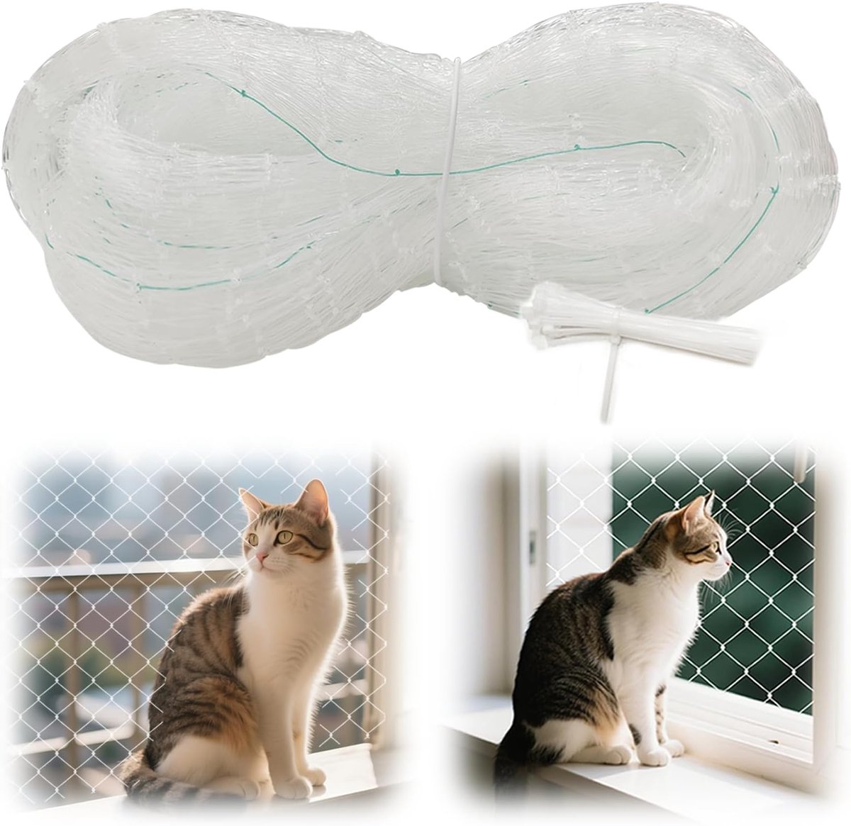 Vogelnet - tuinnet - volieregaas - Vijvernet - vogelnest - Fruitnet - vogelnet fijnmazig - Vogelgaas - Anti- Vogelnet - antivogelnet - Anti-vogel net - Bird net - Plantennet - Moestuinnet - 3*8m - Wit