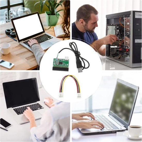 Externe Floppy Drive - Converter Lezer - Gegevens Overzetten - Plug and Play - 20 cm Kabel - Zwart — afbeelding 2