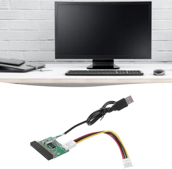 Externe Floppy Drive - Converter Lezer - Gegevens Overzetten - Plug and Play - 20 cm Kabel - Zwart — afbeelding 3